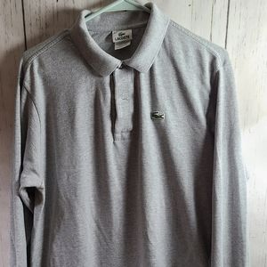 Lacoste long sleeve polo Gray